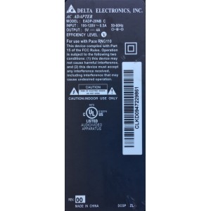 ADAPTADOR DELTA VCA / NUMERO DE PARTE EADP-20NB / MODELO EADP-20NB / ENTRADA VCA 100-120V～50-60Hz .5A / SALIDA VCD 5V-4A	